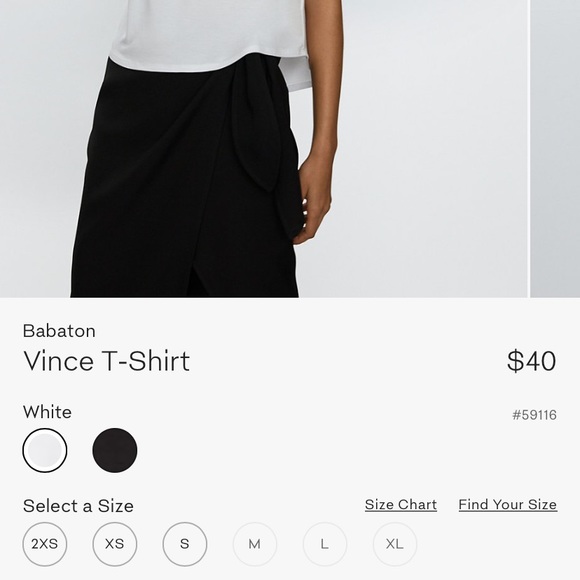 Babaton Vince medium white top - Picture 2 of 6